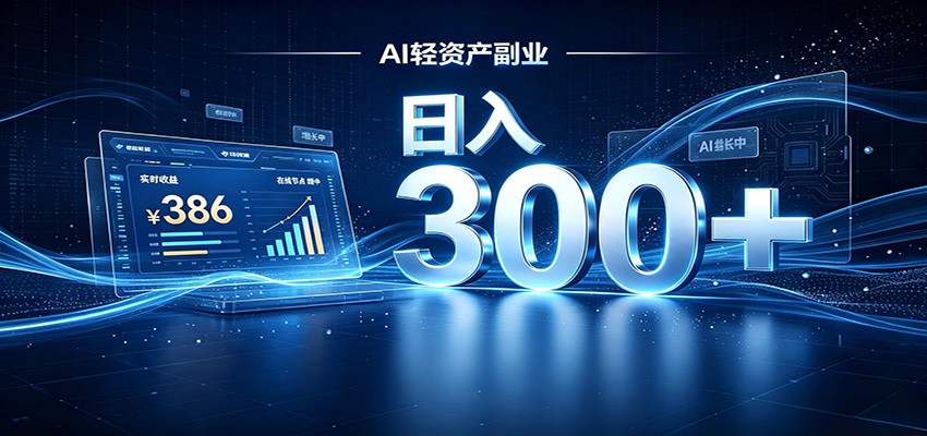 2026 AI轻资产风口，Token中转站小白可入局，日入300+-惠声资源站