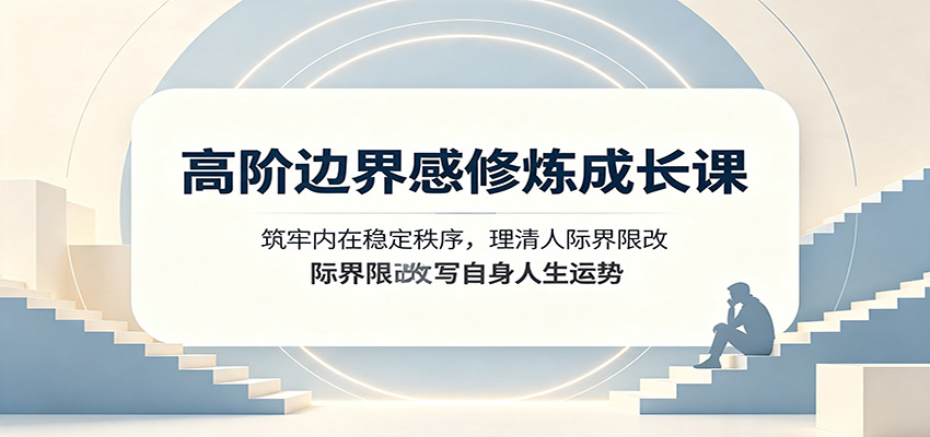 高阶边界感修炼成长课：筑牢内在稳定秩序，理清人际界限改写自身人生运势-惠声资源站