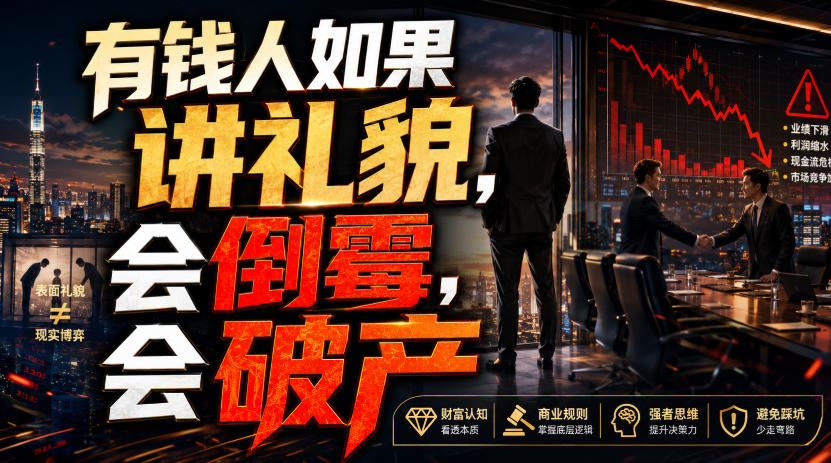 付费文章：有钱人如果讲礼貌，会倒霉，会破产-惠声资源站