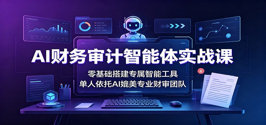 AI财务审计智能体实战课：零基础搭建专属智能工具，单人依托AI媲美专业财审团队-惠声资源站