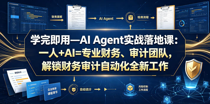 学完即用—AI Agent实战落地课：一人+AI=专业财务、审计团队，解锁财务审计自动化全新工作模式(更新0804)-惠声资源站