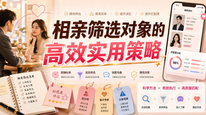 付费文章：相亲筛选对象的高效实用策略-惠声资源站