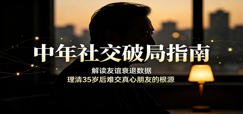 中年社交破局指南：解读友谊衰退数据，理清35岁后难交真心朋友的根源-惠声资源站