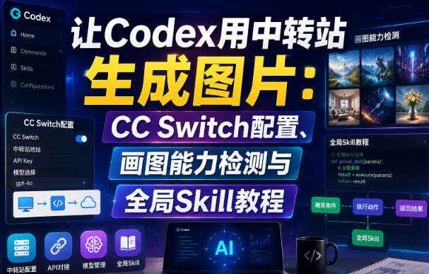 让Codex用中转站生成图片：CC Switch配置、画图能力检测与全局Skill教程-惠声资源站