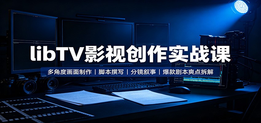 libTV影视创作实战课：多角度画面制作，脚本撰写，分镜叙事，爆款剧本爽点拆解-惠声资源站