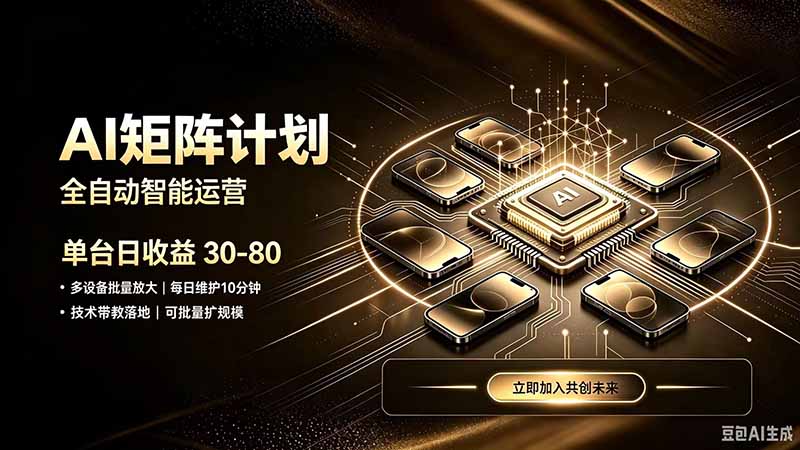 AI智能对话，矩阵规模化创业，全程技术扶持，长久稳定，日入800+-惠声资源站