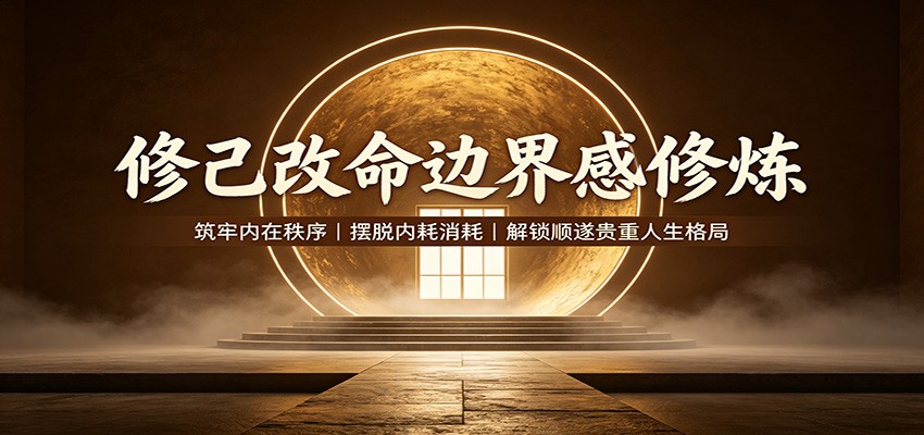 修己改命边界感修炼：筑牢内在秩序，摆脱内耗消耗，解锁顺遂贵重人生格局-惠声资源站
