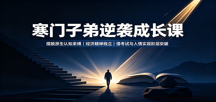 寒门子弟逆袭成长课：摆脱原生认知束缚，经济精神独立，借考试与人情实现阶层突破-惠声资源站
