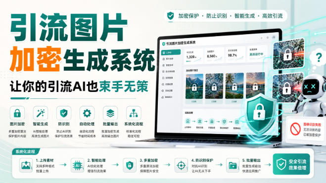 引流图片加密生成系统，让你的引流AI也束手无策-惠声资源站