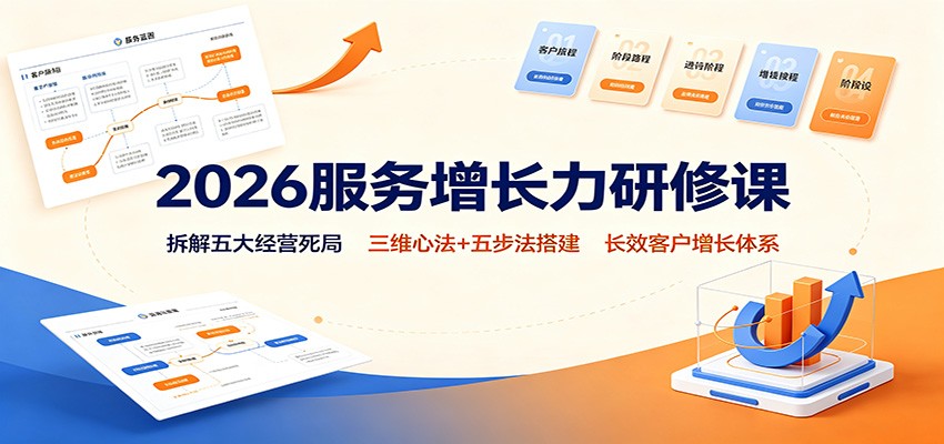 2026服务增长力研修课：拆解五大经营死局，三维心法+五步法搭建长效客户增长体系-惠声资源站