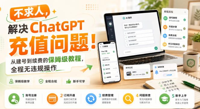不求人，解决ChatGPT充值问题！从建号到续费的保姆级教程，全程无违规操作-惠声资源站