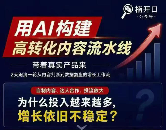小红书AI内容生产2026年线下课完整现场还原版，用AI构建高转化内容流水线-惠声资源站