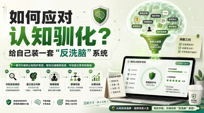 付费文章：如何应对认知驯化？给自己装一套“反洗脑”系统-惠声资源站