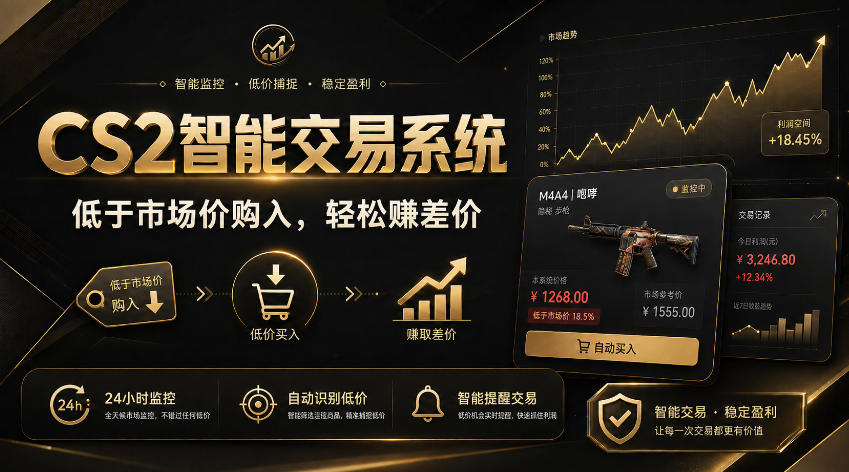 CS2智能交易系统，轻松賺差价|自动运行，无需自己挂G|数据支持任何形式验证【揭秘】-惠声资源站