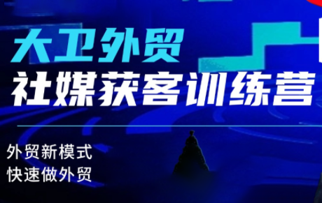 大卫老师·外贸社媒获客独家训练营(更新8月)-惠声资源站