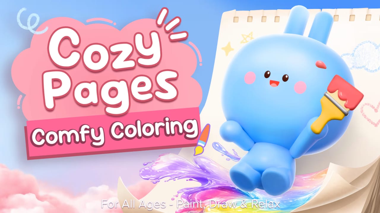 舒适页面：疗癒系手绘色本-全龄适读,享受静心时光丨Cozy Pages: Comfy Coloring for All Ages – Paint, Draw & Relax-惠声资源站