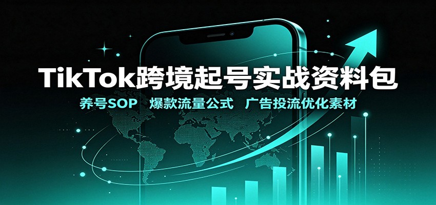 TikTok跨境起号实战资料包：养号SOP，爆款流量公式，广告投流优化素材-惠声资源站