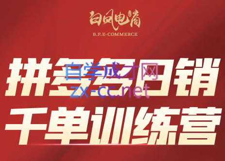 白凤电商·拼多多日销千单训练营(更新8月)-惠声资源站