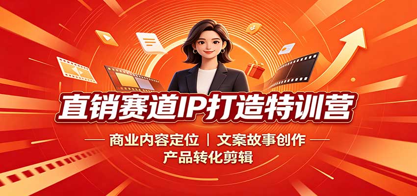 直销赛道IP打造特训营：商业内容定位，文案故事创作，产品转化剪辑-惠声资源站
