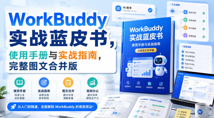 WorkBuddy实战蓝皮书，使用手册与实战指南，完整图文合并版-惠声资源站