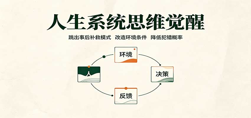 人生系统思维觉醒：跳出事后补救模式，改造环境条件，降低犯错概率-惠声资源站