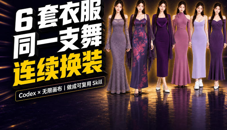 同一支舞，6套衣服按顺序切换：我把服装换装视频做成了一个Skill-惠声资源站