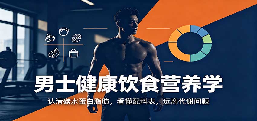 男士健康饮食营养学：认清碳水蛋白脂肪，看懂配料表，远离代谢问题-惠声资源站