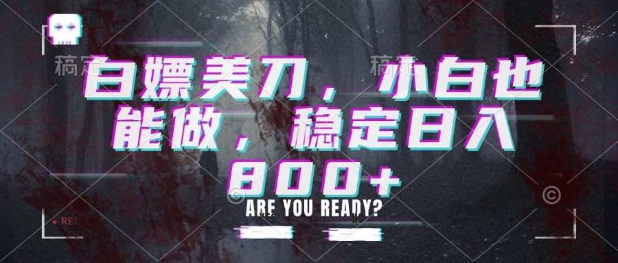白嫖美刀，小白也能做，稳定日入800+-惠声资源站