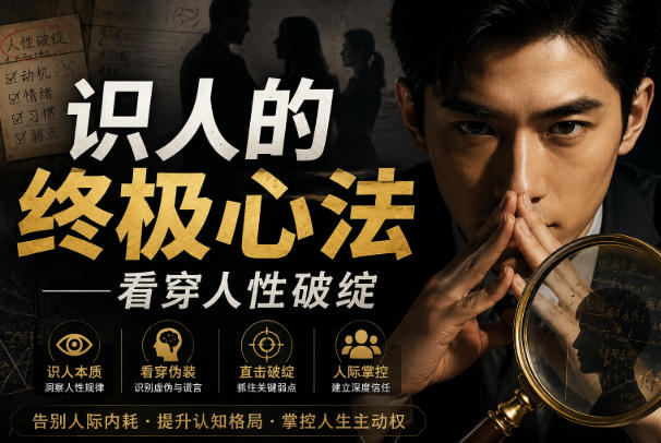 付费文章：识人的终极心法——看穿人性破绽-惠声资源站