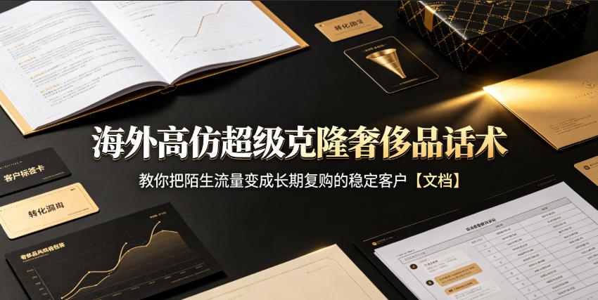 海外高仿超级克隆奢侈品话术，教你把陌生流量变成长期复购的稳定客户【文档】-惠声资源站