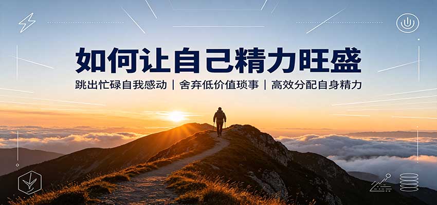 如何让自己精力旺盛：跳出忙碌自我感动，舍弃低价值琐事，高效分配自身精力-惠声资源站