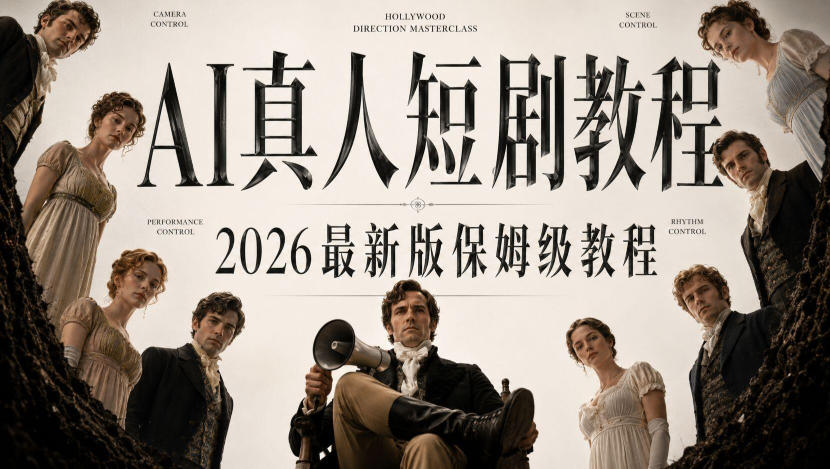 AI真人短剧制作全流程，AI视频大佬专为零基础研制的AI短剧教程，保姆级教程，新手一学就会！-惠声资源站