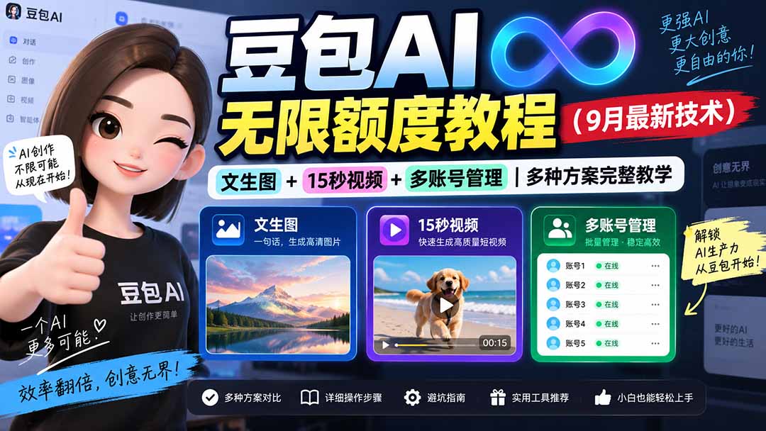 豆包AI无限额度教程(9月最新技术-惠声资源站
