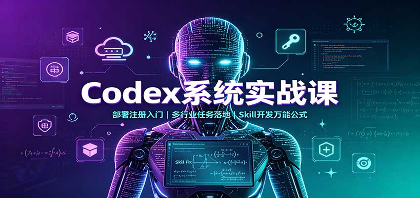 Codex系统实战课：部署注册入门，多行业任务落地，Skill开发万能公式-惠声资源站
